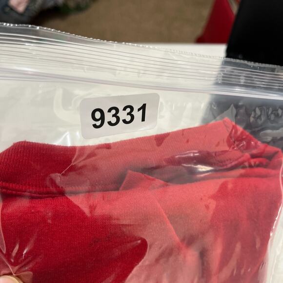 Vintage Single Stitch Shirt Mens‎ XL Jerzees USA made Red Blank Short-sleeve Tee - Picture 14 of 15